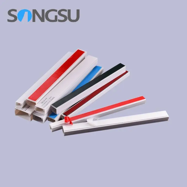 Songsu-colored-self-adhesive-cable-channel-pvc-trunking-duct-with-sticker-1